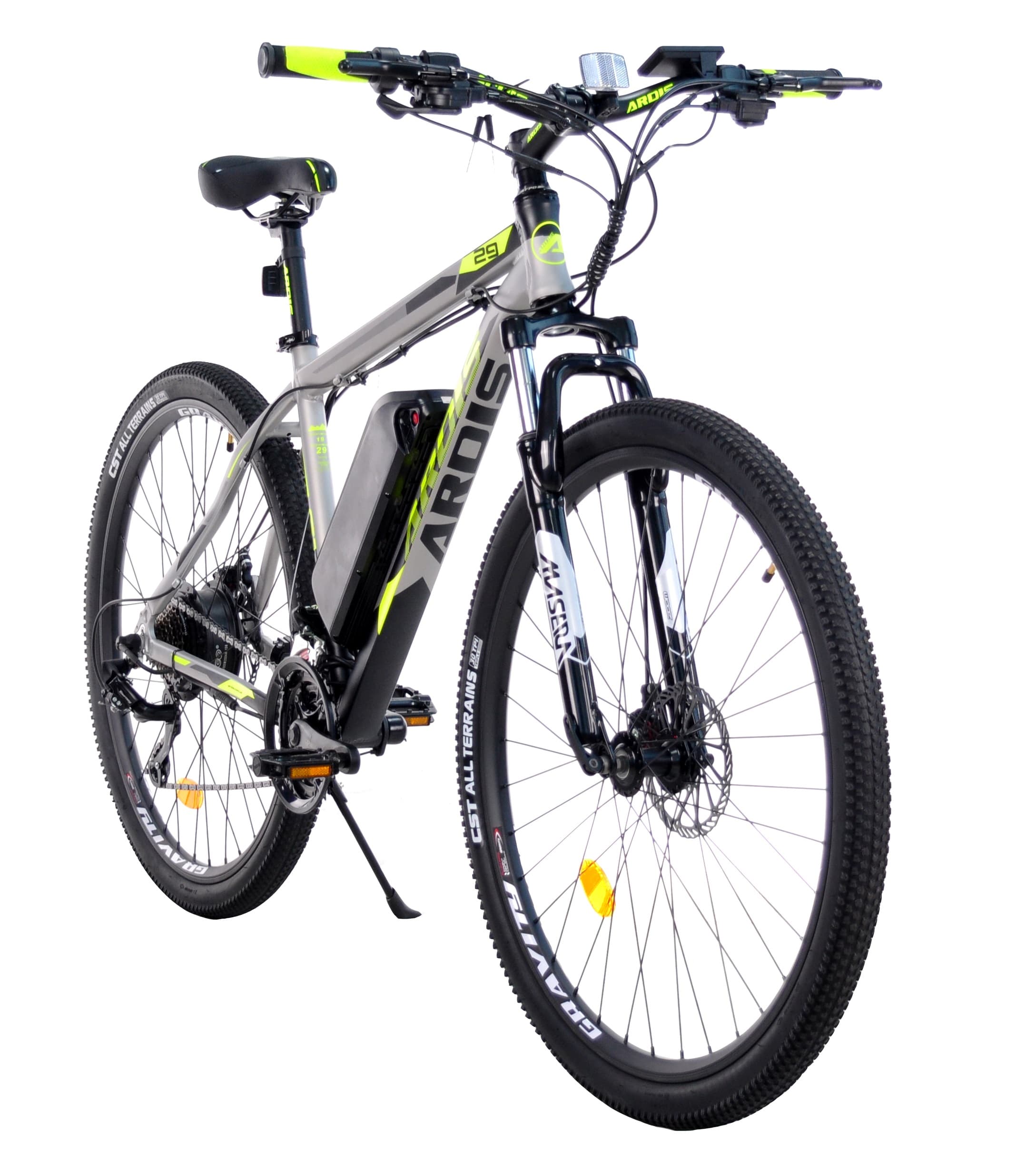 Електровелосипед Ardis 29 MTB AL "GTA" 500W — Сіро-жовтий — мініатюра 7