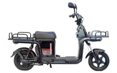 Електроскутер CROSSRIDE 14 "COURIER 01" 1000W 60V/20A — Чорний — мініатюра 6