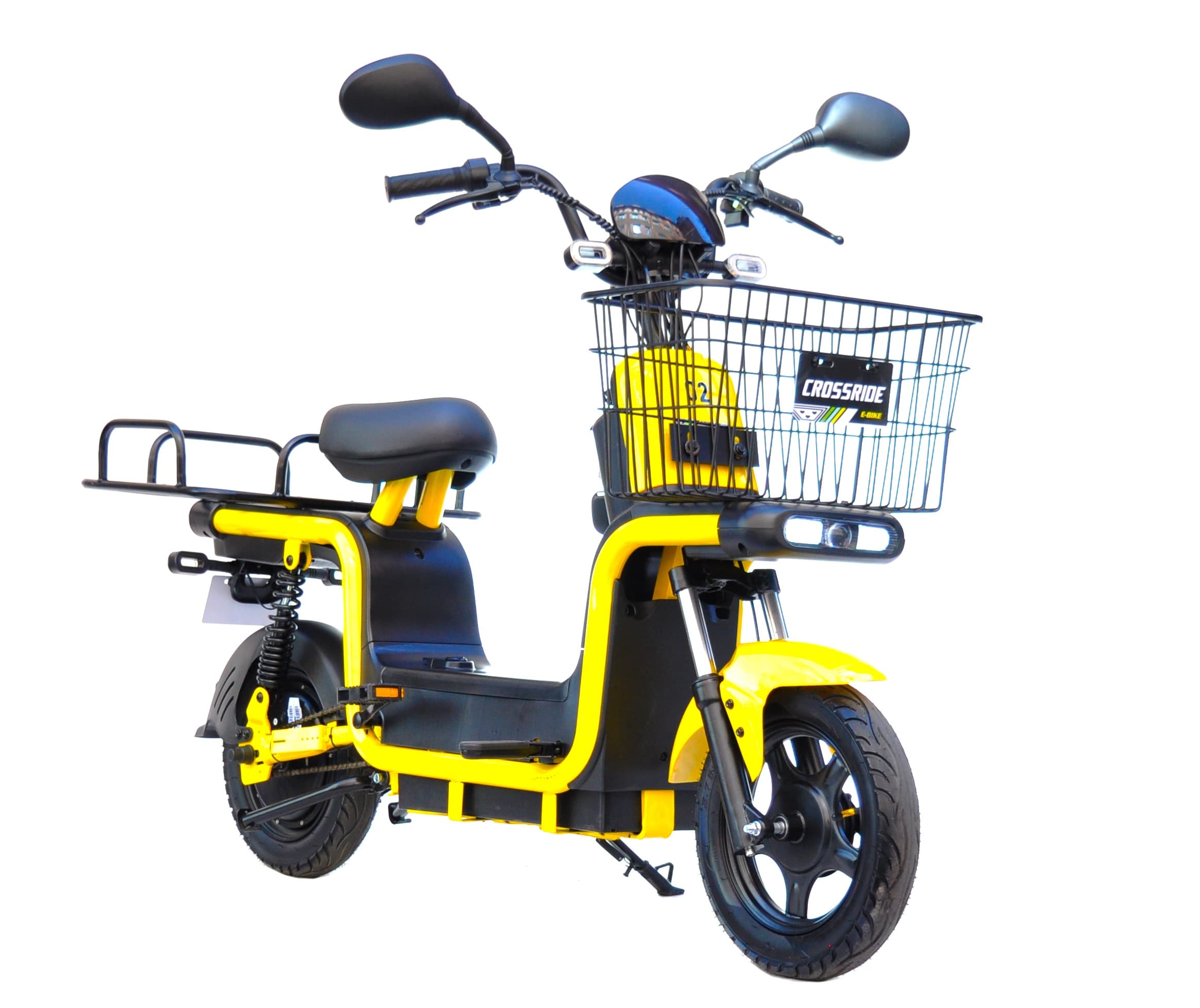 Електроскутер CROSSRIDE 10 "COURIER 02" 1000W 60V/20A — Жовтий — мініатюра 2