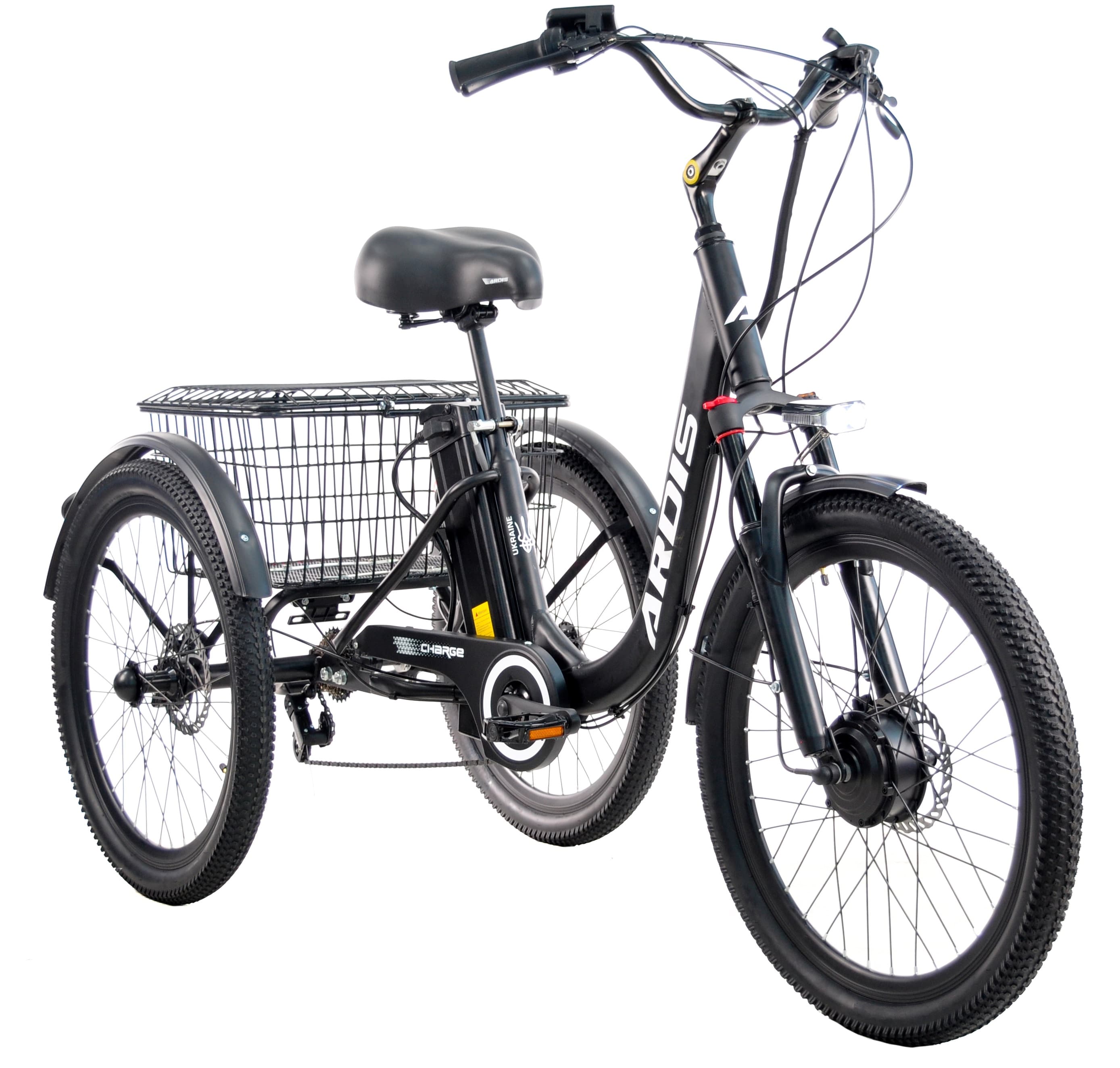 Електровелосипед Ardis 24 CTB ST "Charge" (триколісний) 350W — Чорний — мініатюра 2