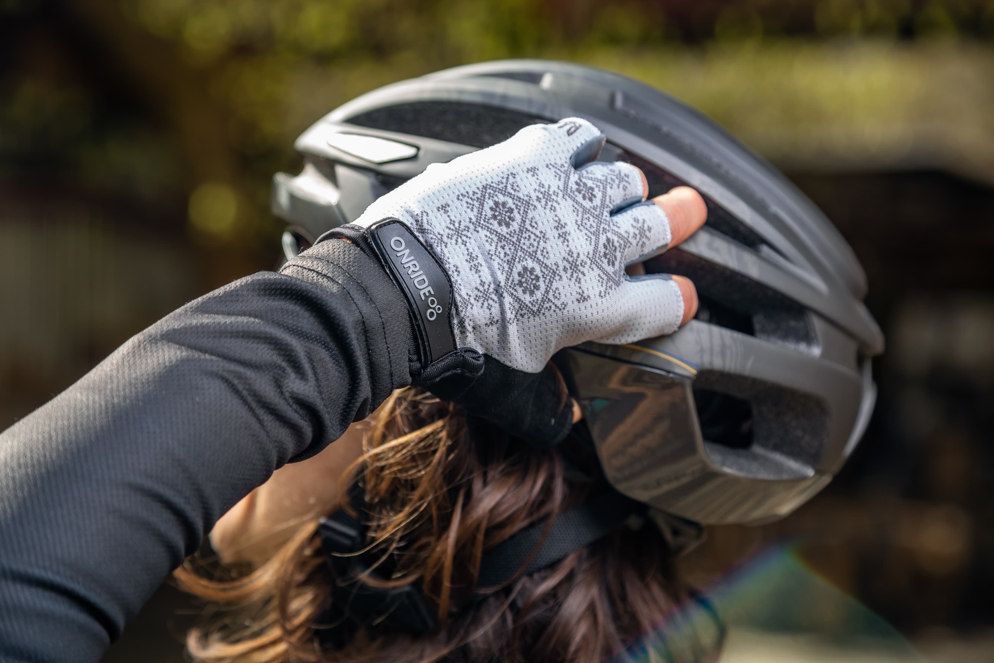 Рукавички ONRIDE Hold 30 Ornament, гелеві подушечки, сірий розмір XS — мініатюра 2