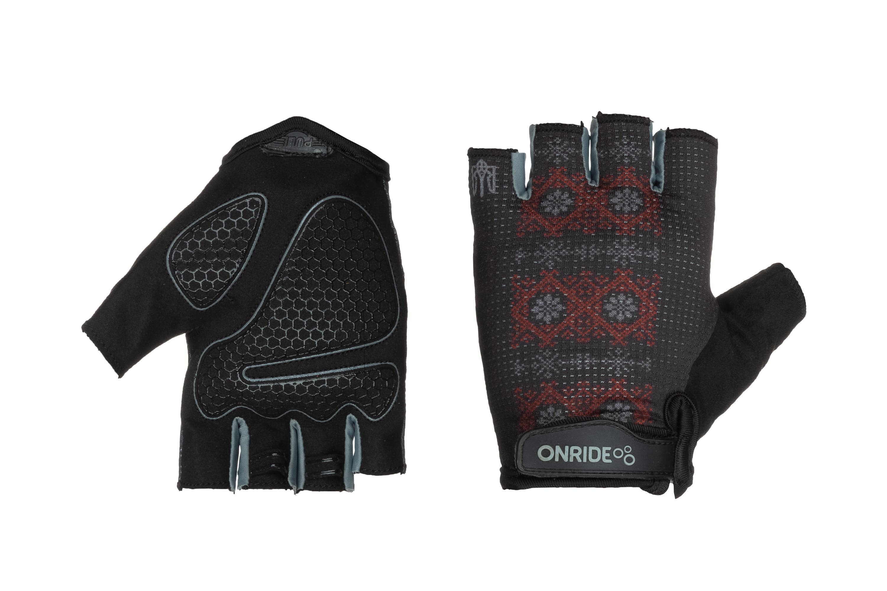 Рукавички ONRIDE Hold 30 Ornament, гелеві подушечки, чорний розмір S — фото 1