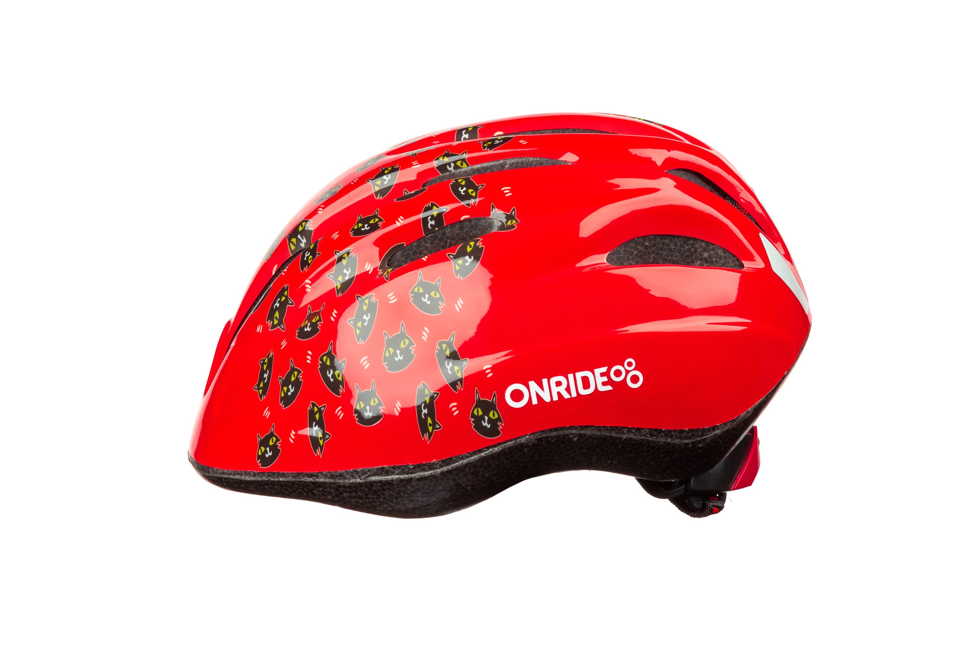 Шолом ONRIDE Clip котики червоний S (48-52 см) — мініатюра 2