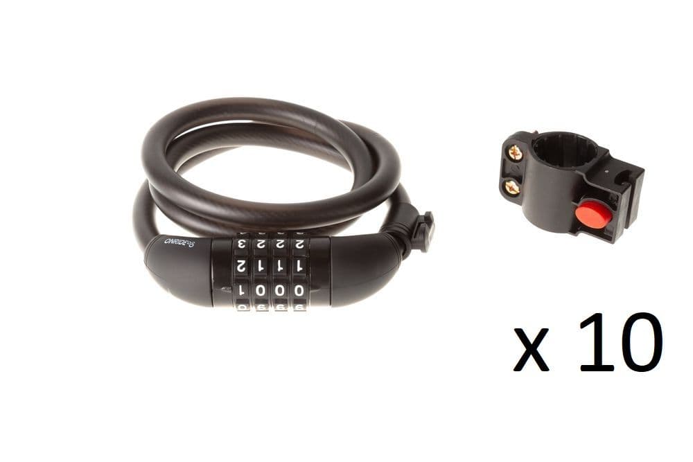 Спецгурт! Замок ONRIDE Enigma 30 спіральний кодовий з кріпленням 12x1000 мм (10шт) — мініатюра 2
