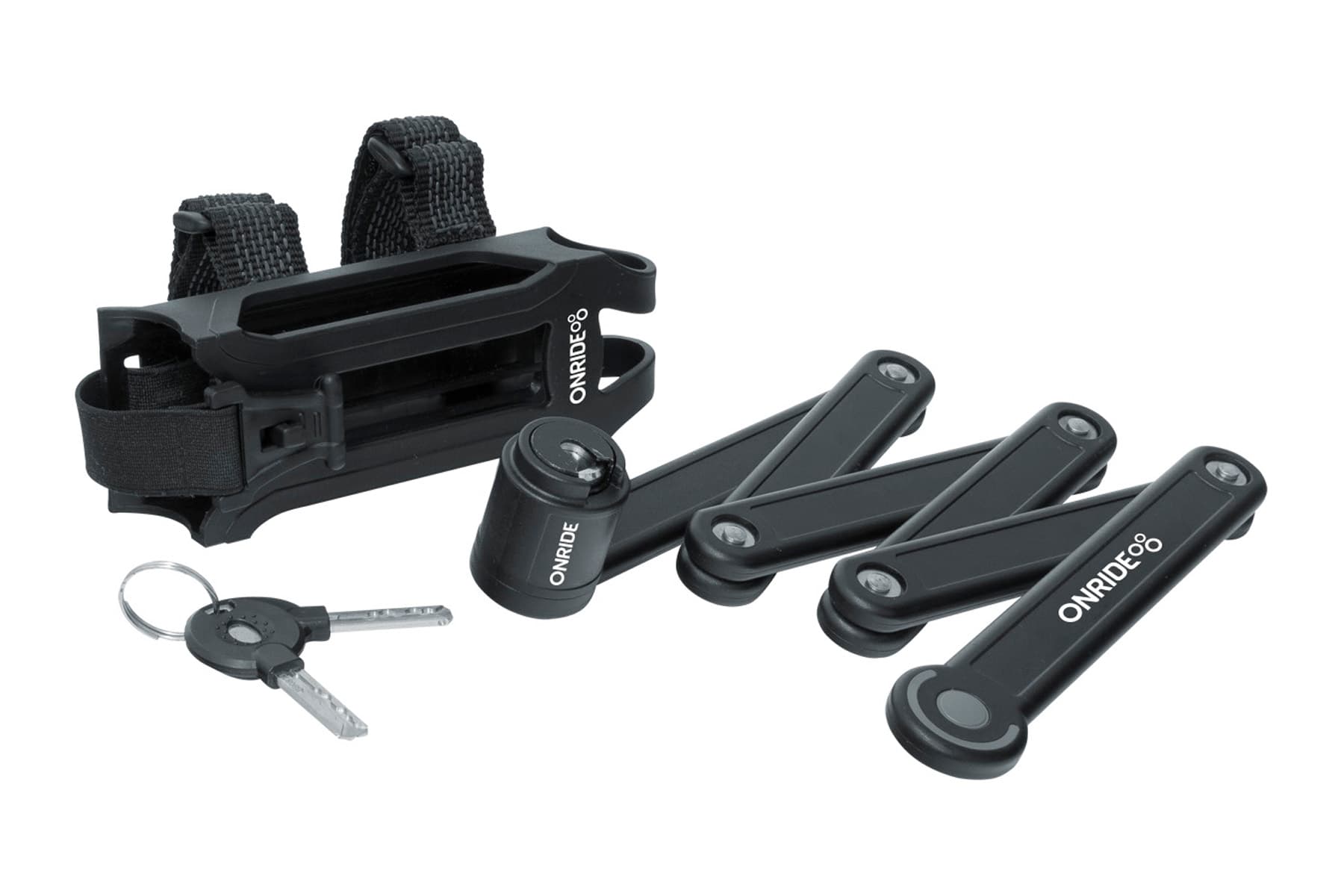Замок ONRIDE Bit фолдінговий, під ключ, з кріпленням, 3,5 х 188 х 54 мм