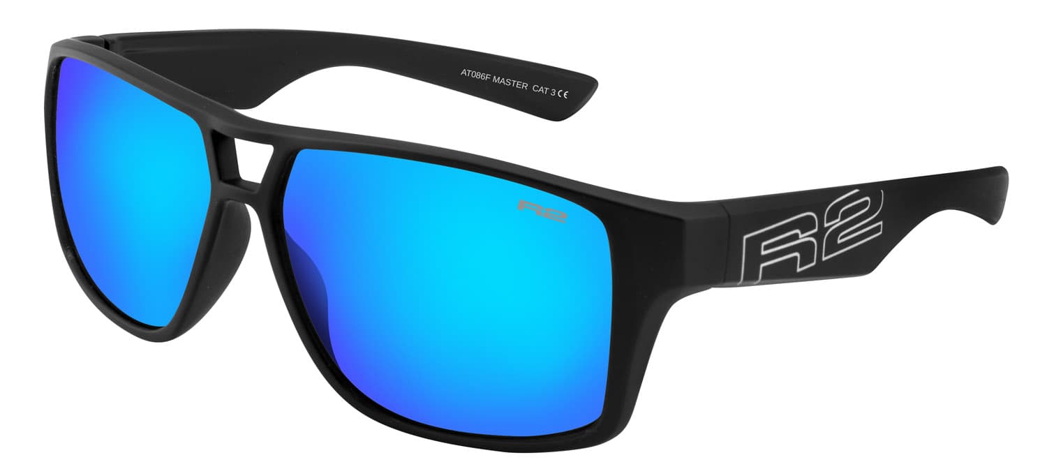 Окуляри R2 MASTER black (TR90), лінза smoke (Polarized TAC), покриття ice blue revo, кат. 3 — мініатюра 2