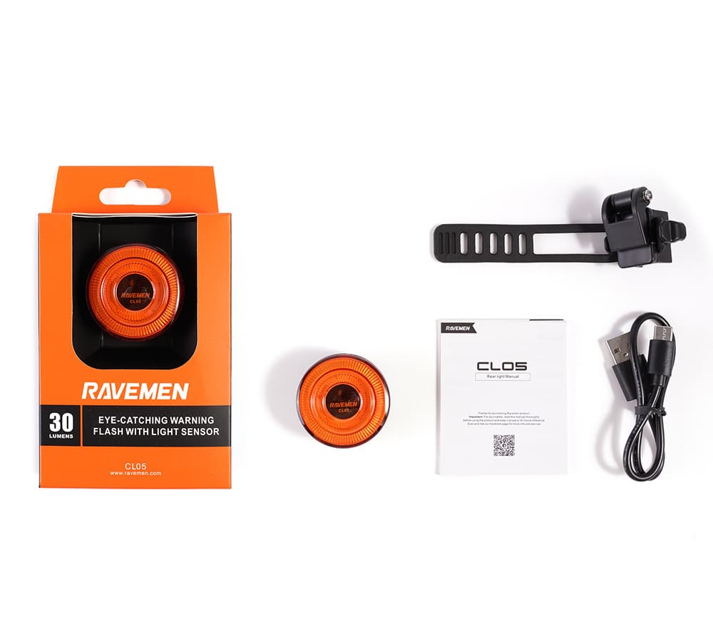 Заднє світло Ravemen CL05 (30 lm, 200 mAh) з датчиком фар — мініатюра 3