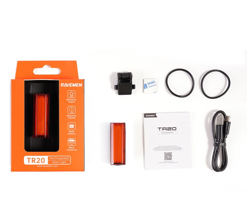 Заднє світло Ravemen TR20 (20 lm, 200 mAh) — мініатюра 3