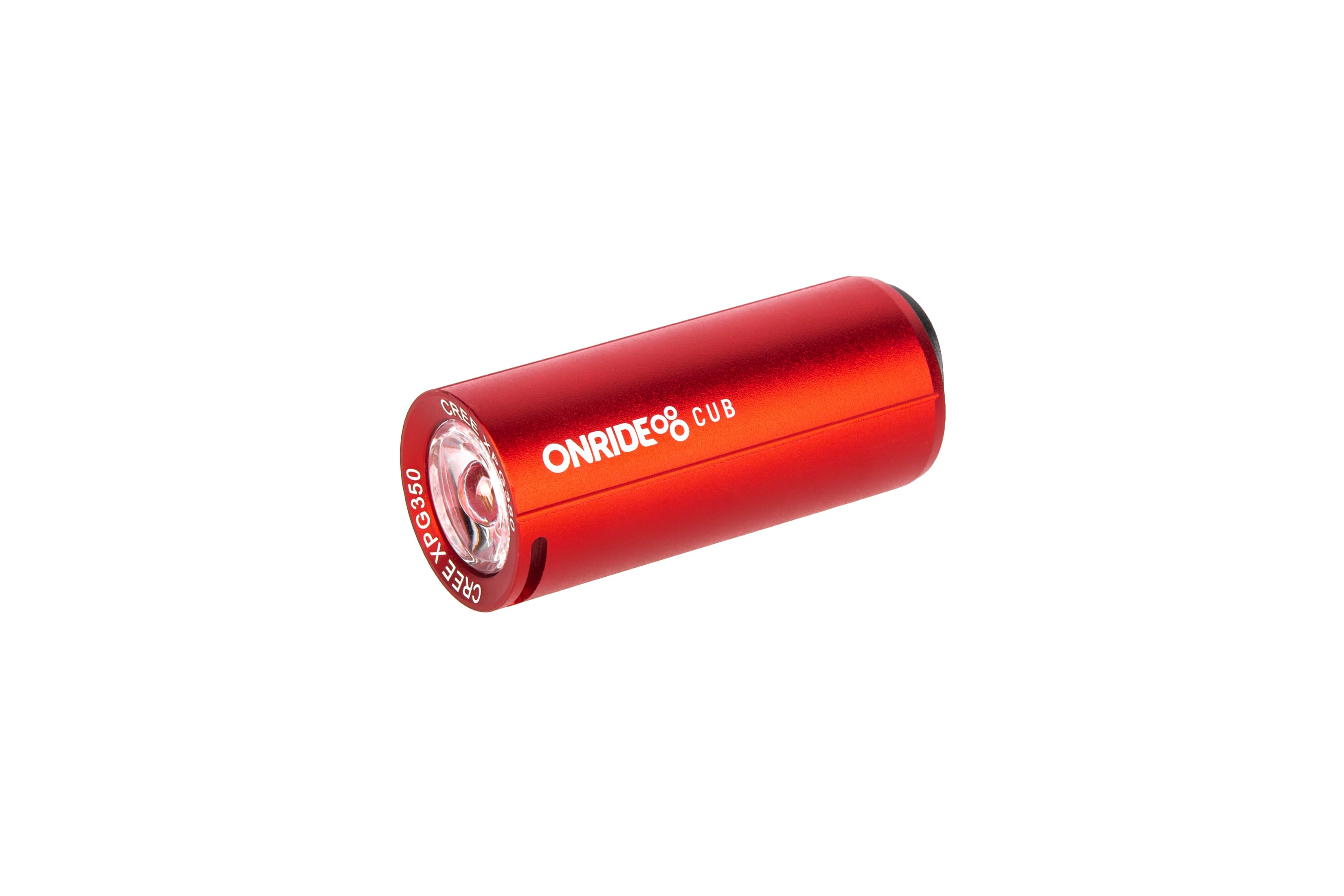Велосипедна фара ONRIDE Cub червоний (200 lm, 700 mAh, Type-C), алюмінієва — фото 1