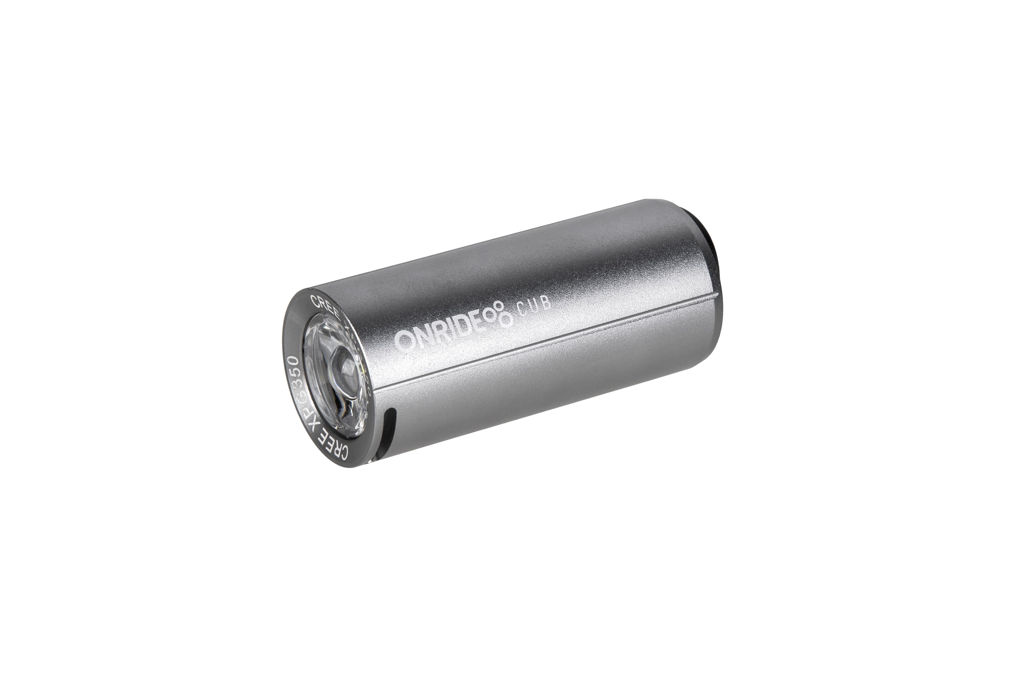 Велосипедна фара ONRIDE Cub сріблястий (200 lm, 700 mAh, Type-C), алюмінієва