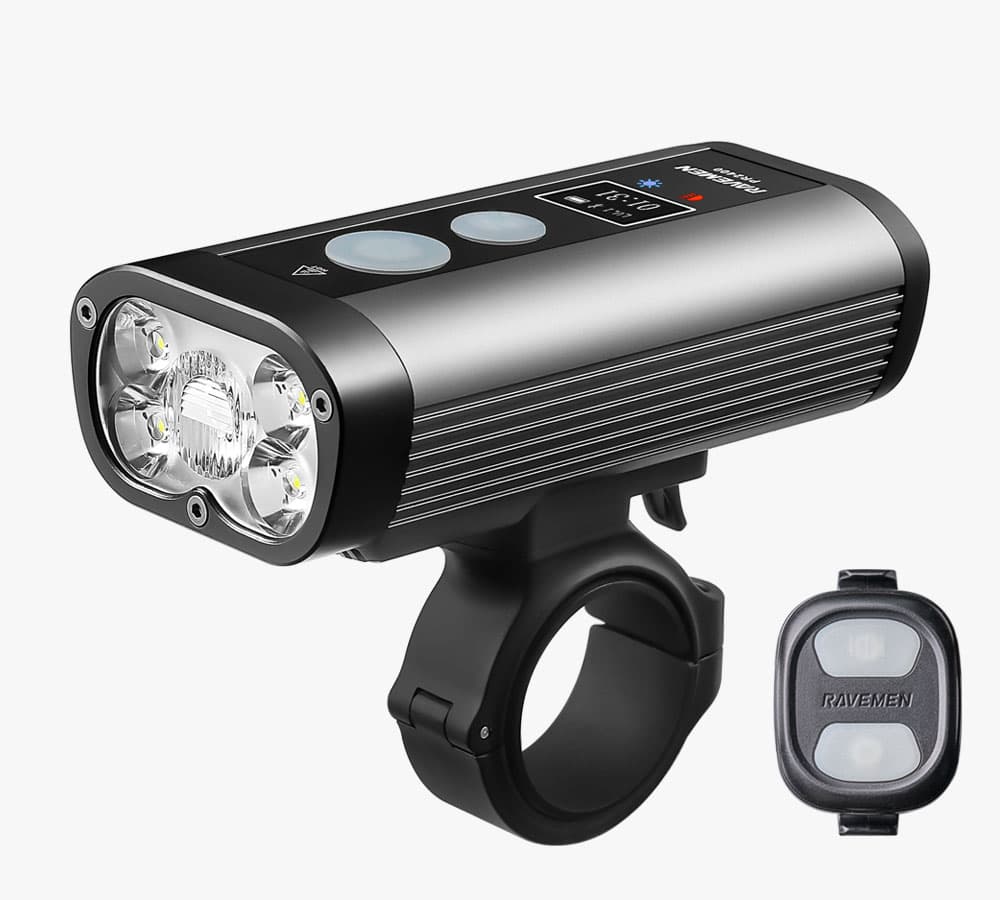 Велосипедна фара Ravemen PR2400 (2400 lm, 8000 mAh) бездротова кнопка — фото 1