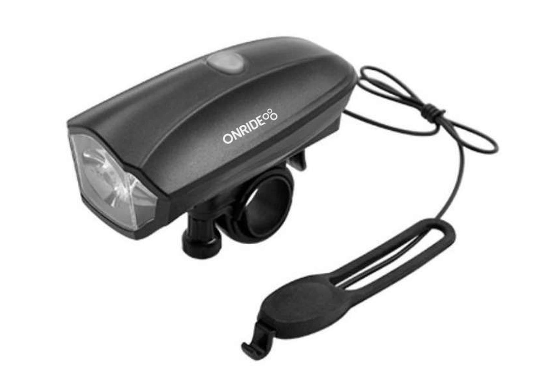 Електронний сигнал 2в1 ONRIDE Lightbell (сигнал + ліхтар), (3хААА, в комплекті), пластиковий — фото 1