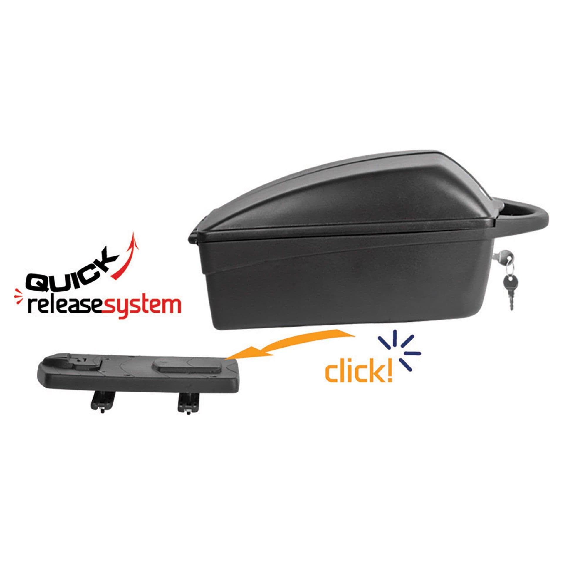 Кейс на багажник POLISPORT Top Case Quick Release швидкоз'ємний чорний — мініатюра 2