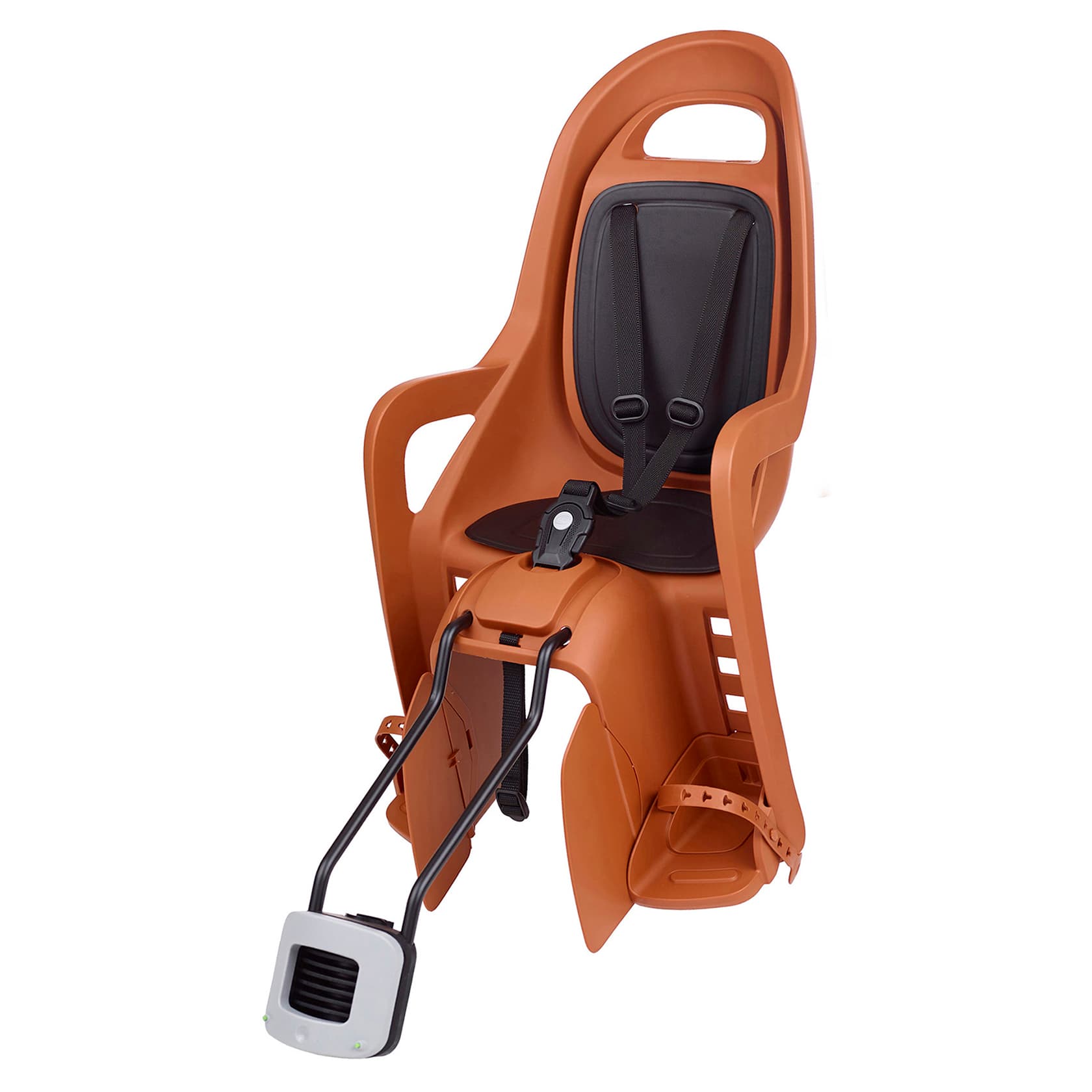 Дитяче крісло заднє POLISPORT Groovy Maxi FF 29" на підсідельну трубу, 26"-29", 9-22 кг, коричневе