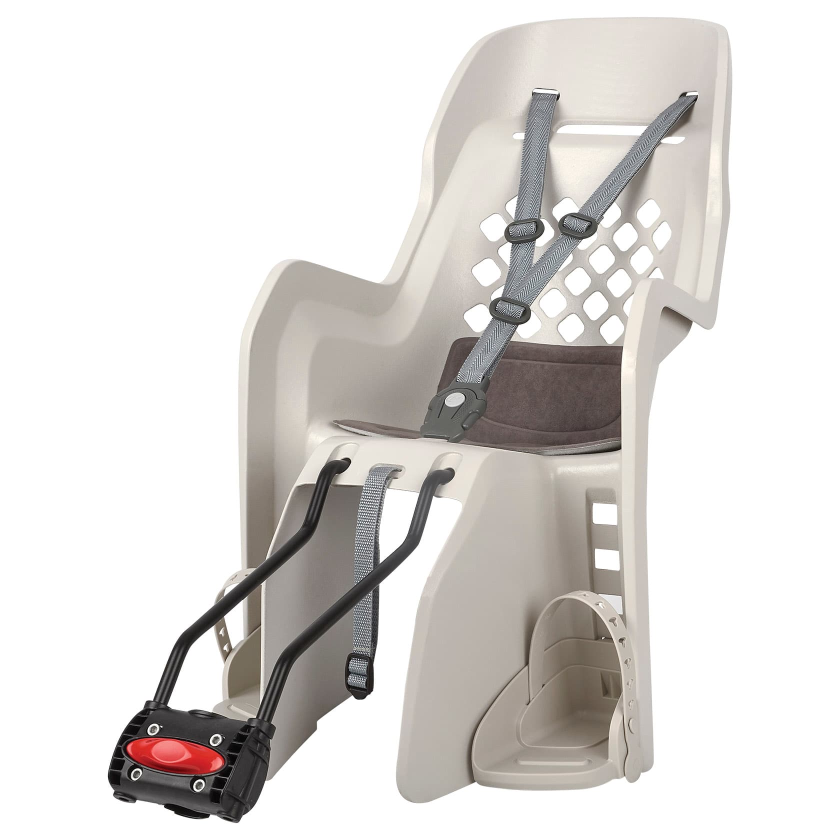 Дитяче крісло заднє POLISPORT Joy FF 29" на підсідельну трубу, 26"-29", 9-22 кг, кремове