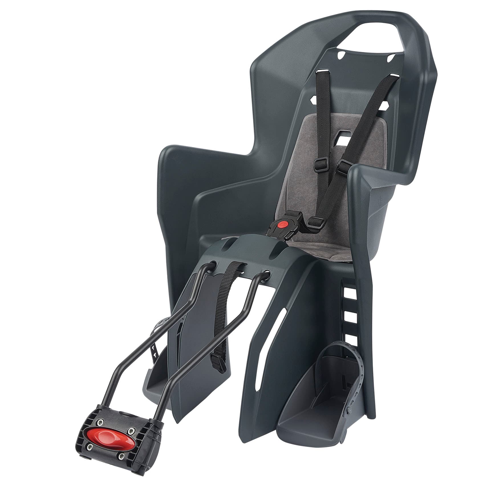 Дитяче крісло заднє POLISPORT Koolah FF 29" на підсідельну трубу, 26"-29", 9-22 кг, темно-сіре