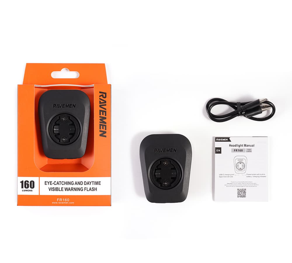 Велосипедна фара Ravemen FR160 (160 lm, 380 mAh) з кріпленням для Garmin — мініатюра 3