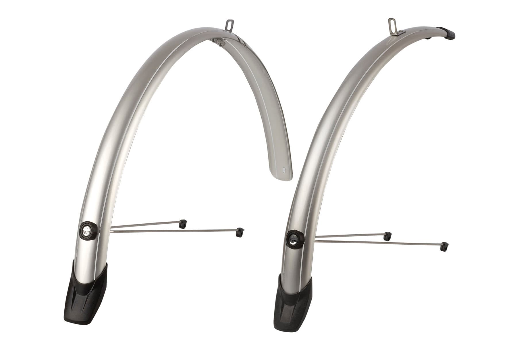 Комплект крил POLISPORT Towny 26" (розмір: переднє: 575х51; заднє: 685х51 мм) CITY/TRECKING срібляст