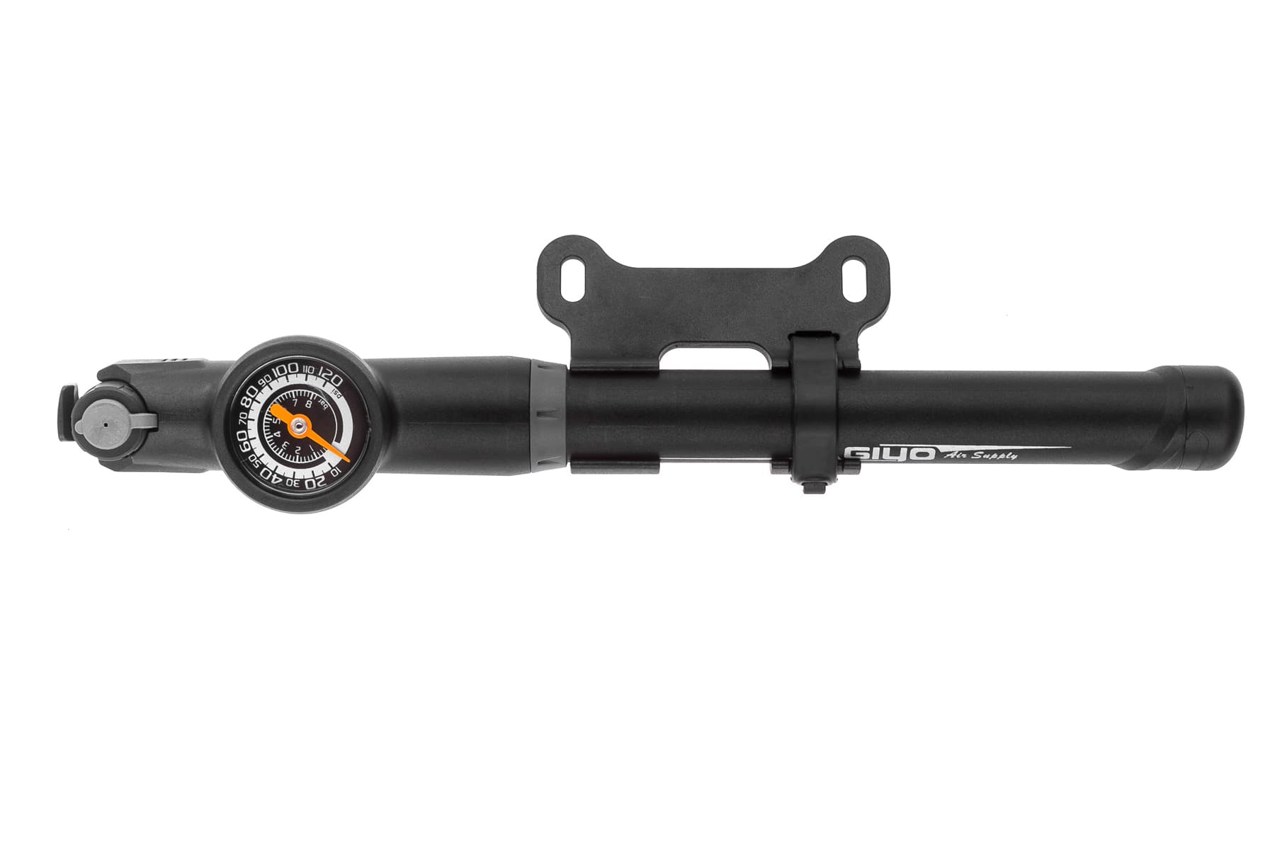 Насос компактний Giyo GP-871S, пластик, висувний шланг, манометр, 28см, 120psi/8,3bar — фото 1