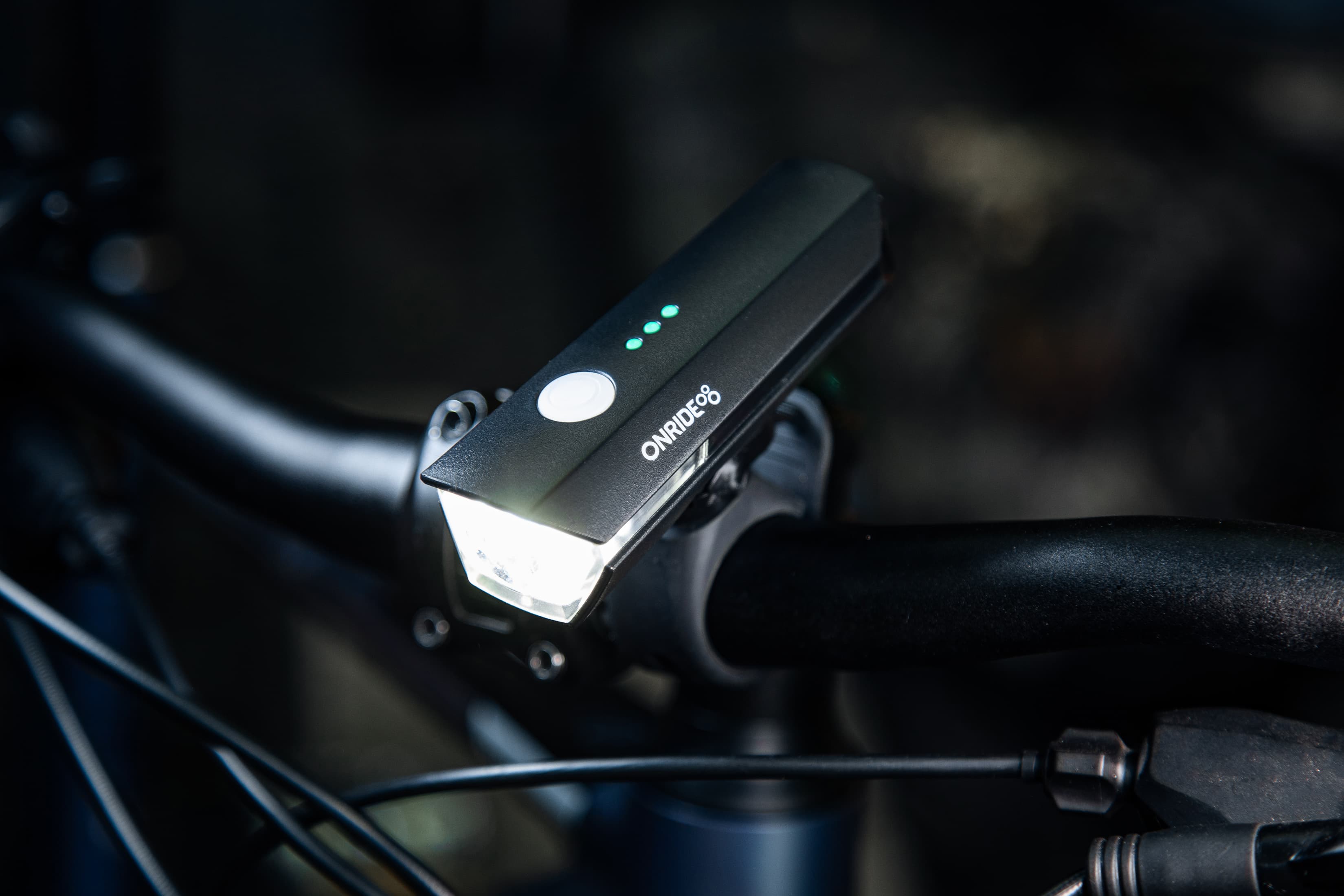 Велосипедна фара ONRIDE Rock 300 (300 lm, 1800 mAh, Type-C), пластикова — мініатюра 2