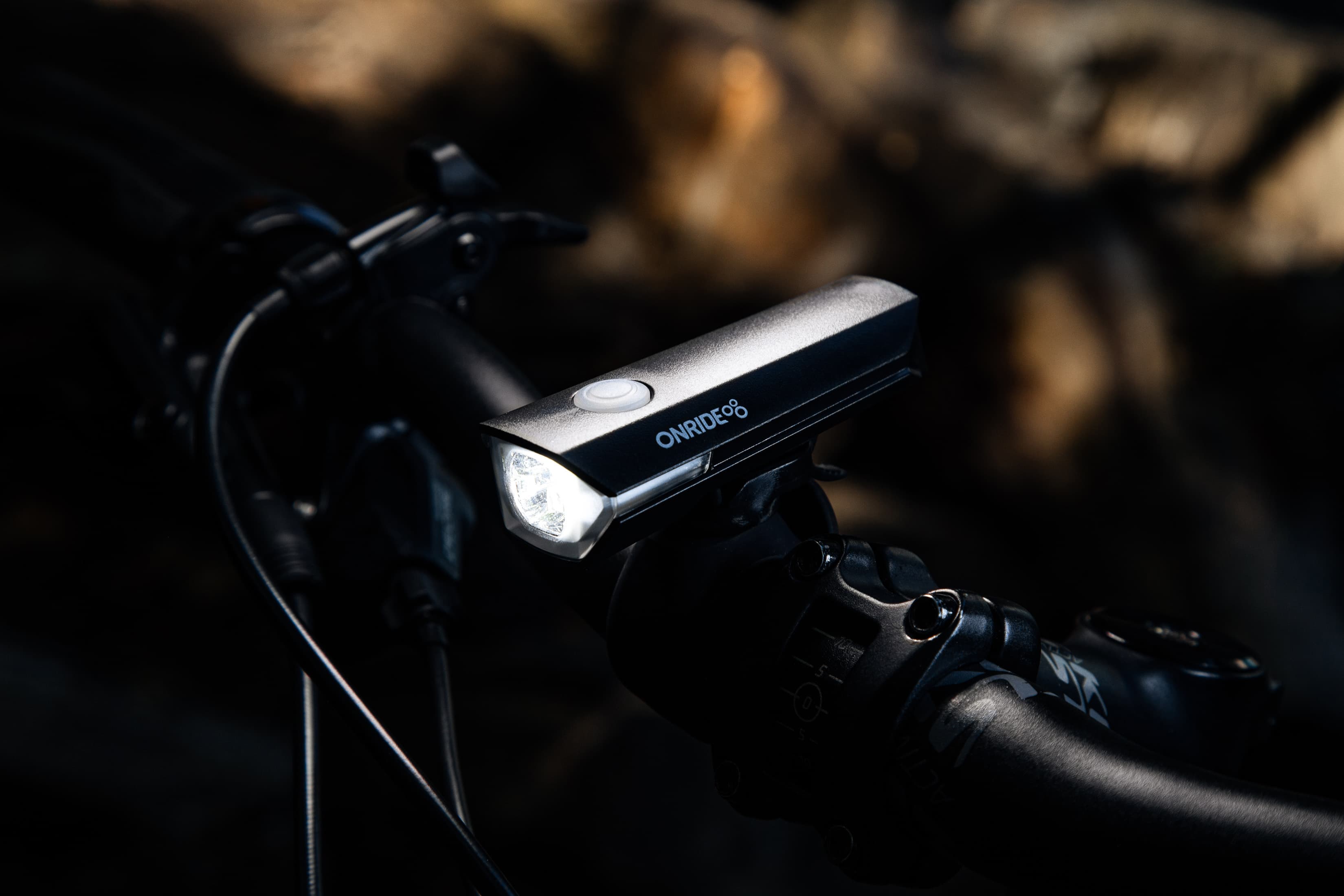 Велосипедна фара ONRIDE Rock 100 (100 lm, 550 mAh, Type-C), пластикова — мініатюра 2