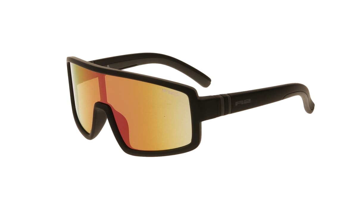 Окуляри дитячі R2 INVADER black (TPEE), лінза brown, покриття black/red fake revo, кат. 2 — мініатюра 2