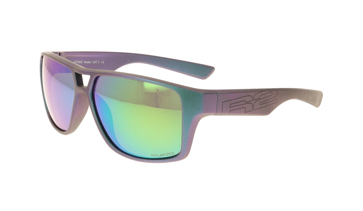 Окуляри R2 MASTER aurora (TR90), лінза smoke (Polarized TAC), покриття ice green real-full revo, кат — мініатюра 2