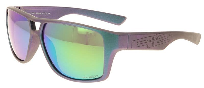Окуляри R2 MASTER aurora (TR90), лінза smoke (Polarized TAC), покриття ice green real-full revo, кат — фото 1