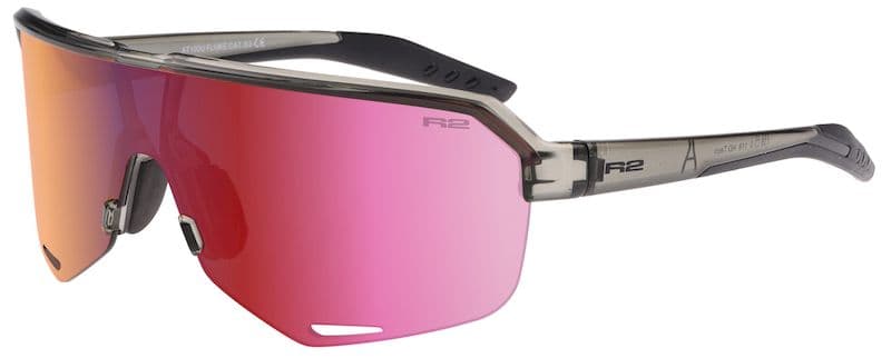 Окуляри R2 FLUKE dark/grey (PC), лінза pink (HD), покриття black/red full revo, кат. 3 — фото 1