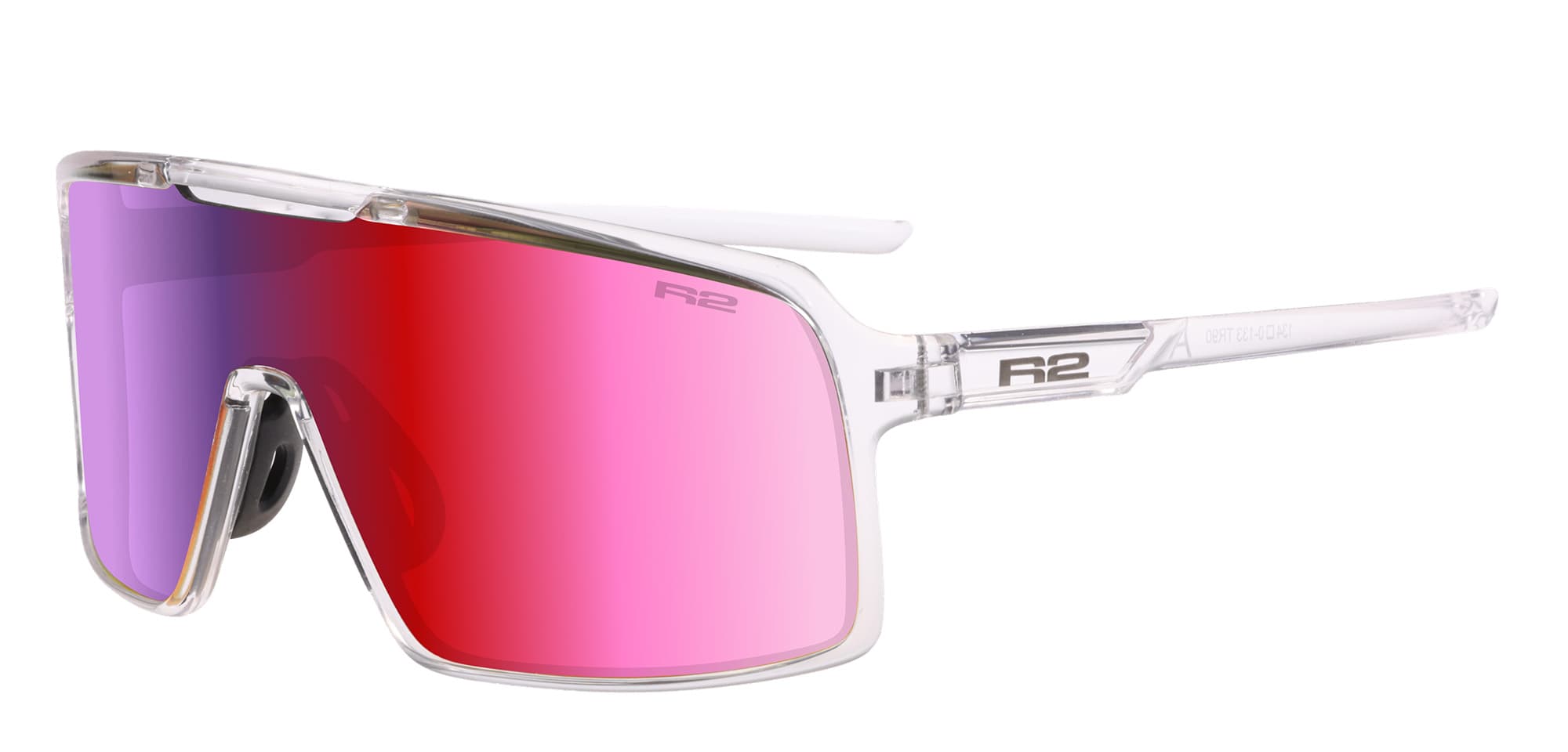 Окуляри R2 WINNER clear (TR90), лінза brown, покриття black/red real revo, кат. 3 — мініатюра 2