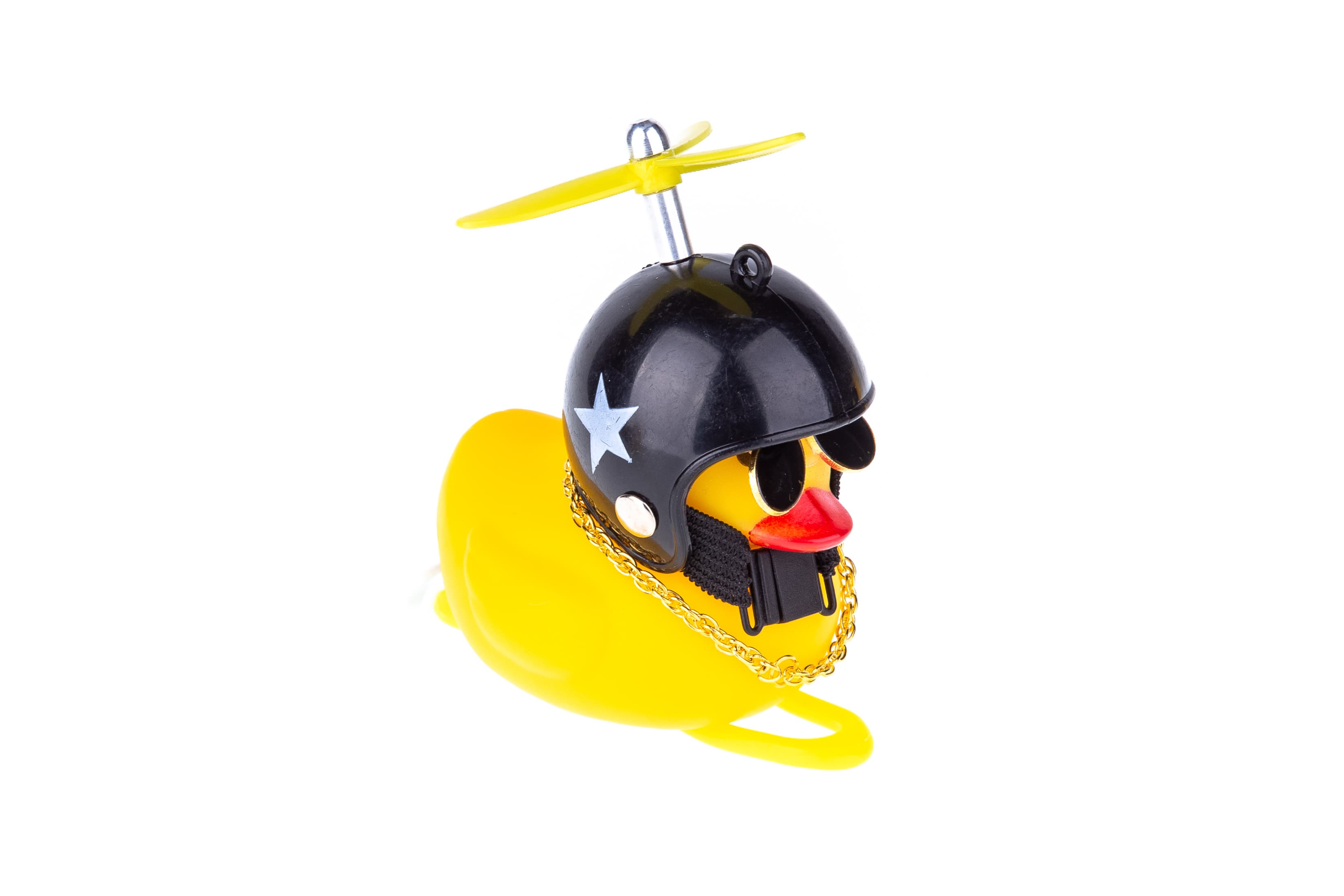 Сигнал ONRIDE Duck (зірка, чорний), з підсвіткою, Ø керма 22-32мм — фото 1