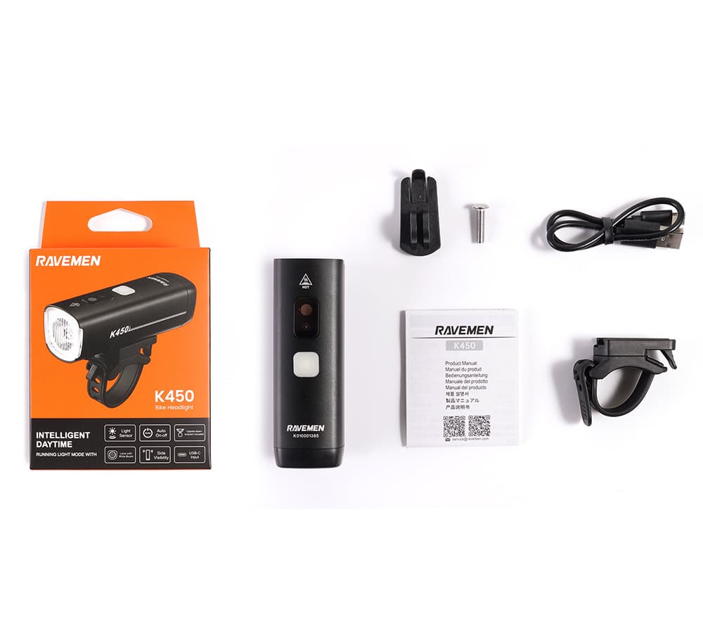 Велосипедна фара Ravemen K450 (450 lm, 2200 mAh) — мініатюра 3