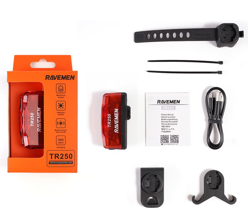 Заднє світло Ravemen TR250 (250 lm, 800 mAh) з датчиком руху — мініатюра 3