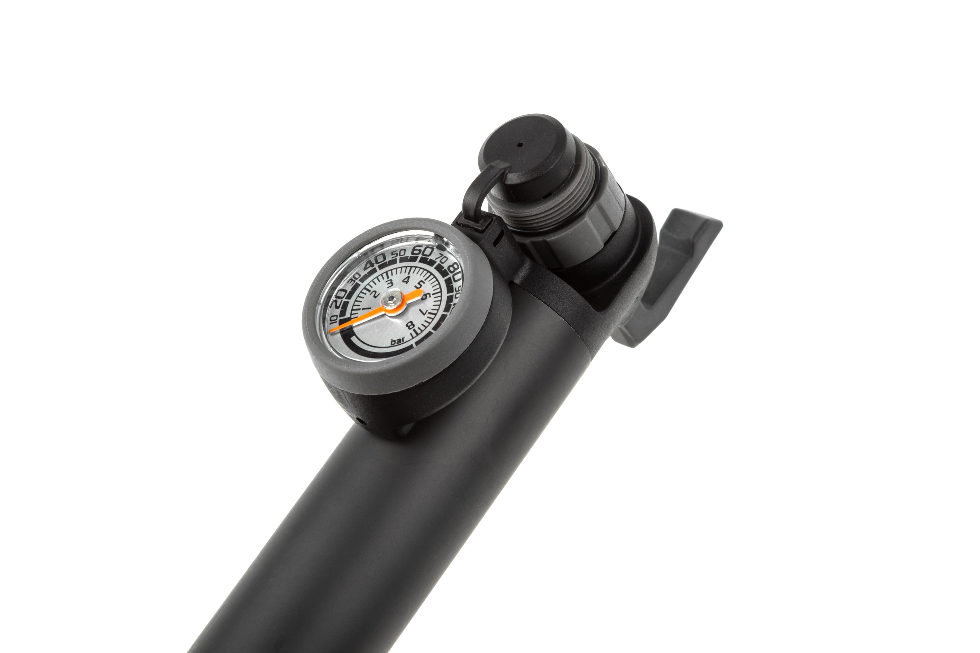 Насос компактний Giyo GP-987, алюміній, манометр, подвійна голівка, 25см, 80psi/5,5bar — мініатюра 3