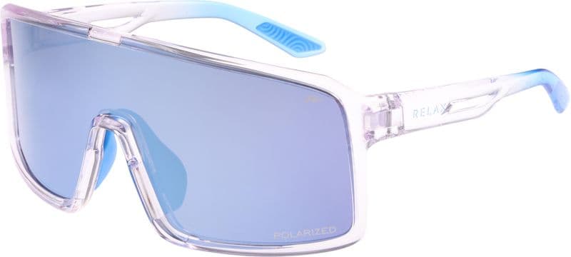 Окуляри Relax Gull кристільні/прозорі кристальні, лінза smoke  (Polarized TAC 1,0 mm), ice blue revo — фото 1