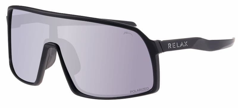 Окуляри Relax Prati чорні матові, лінза smoke (Polarized TAC), white sensor, кат. 3 — фото 1