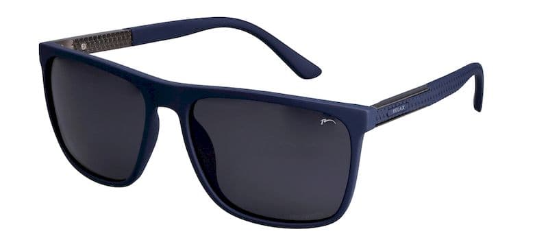 Окуляри Relax Max rubber blue navy rubber, лінза smoke (TAC 1,0mm Polarized), light flash, кат. 3 — фото 1