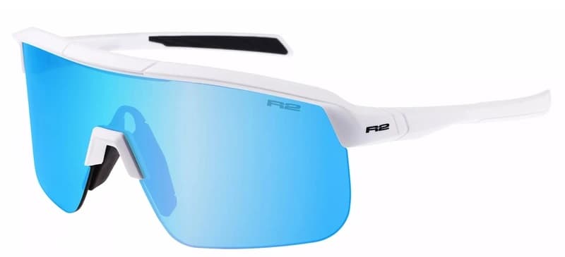 Окуляри R2 FUSION white (shiny), лінза smoke (ice blue chrome) PC High contrast HD, кат. 2 — фото 1
