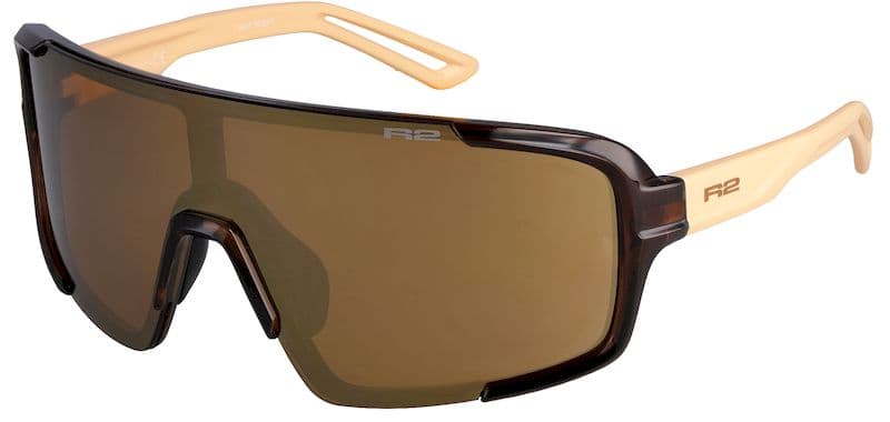 Окуляри R2 IMPULSE dark brown, cream (crystal, shiny), лінза brown (copper chrome) PC, кат. 3 — фото 1