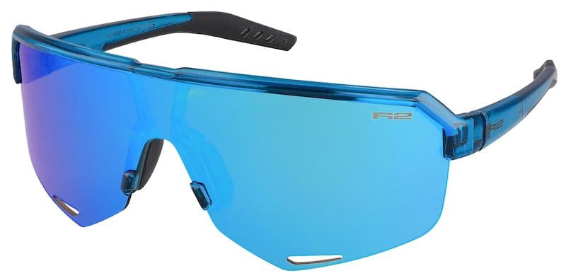 Окуляри R2 FLUKE blue, turquoise (crystal, shiny), лінза brown (ice blue chrome) PC, кат. 3 — фото 1