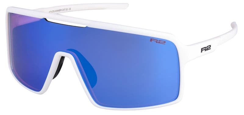 Окуляри R2 WINNER white (matt), лінза clear to grey (ice blue chrome) PC Photochromic, кат. 0-3 — фото 1