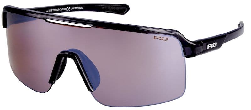 Окуляри R2 BOOST grey (crystal, shiny), лінза brown (silver mirror) PC High contrast HD Polarized, к — фото 1