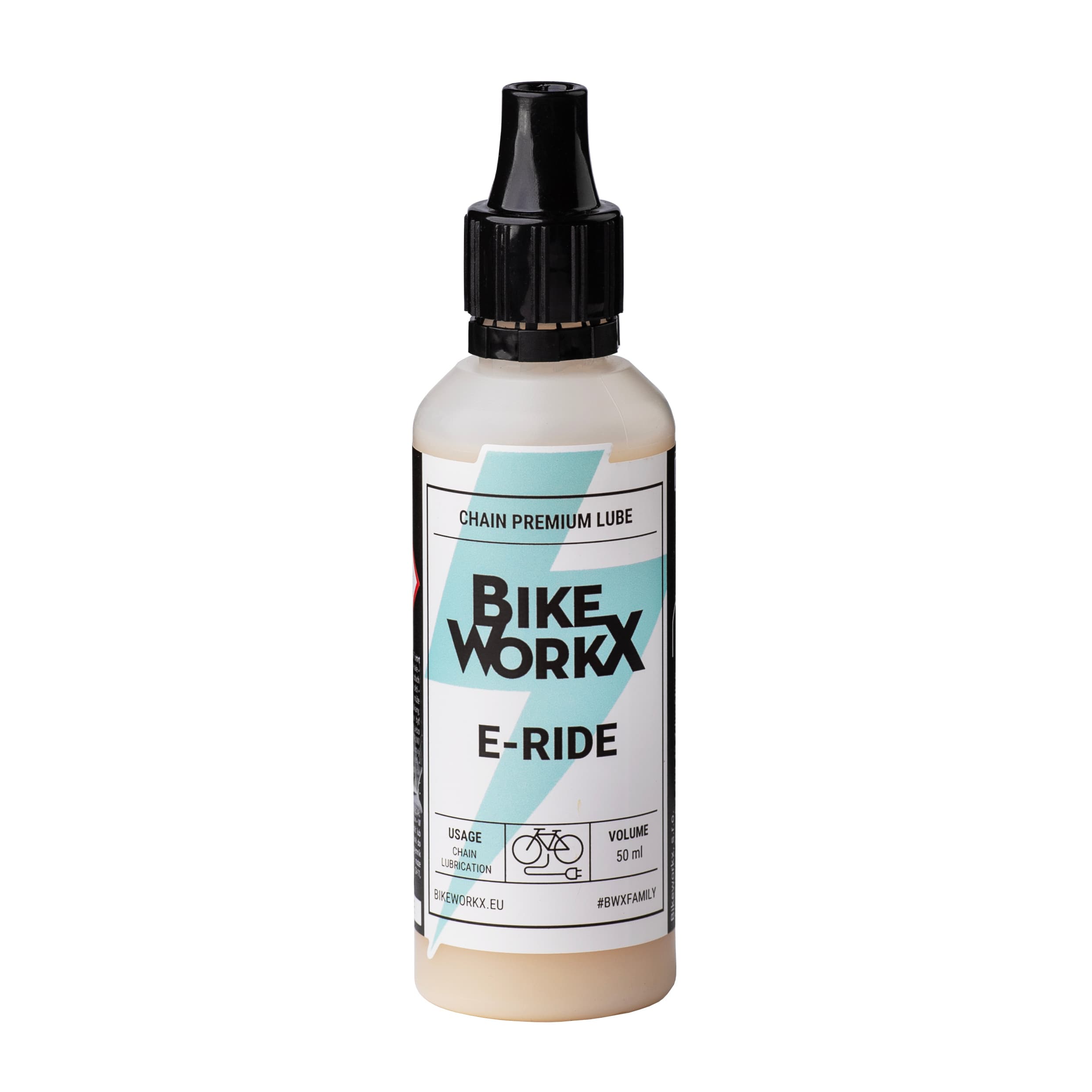 Мастило для ланцюга BikeWorkX E-Ride, для електровелосипедів, 50 мл — фото 1
