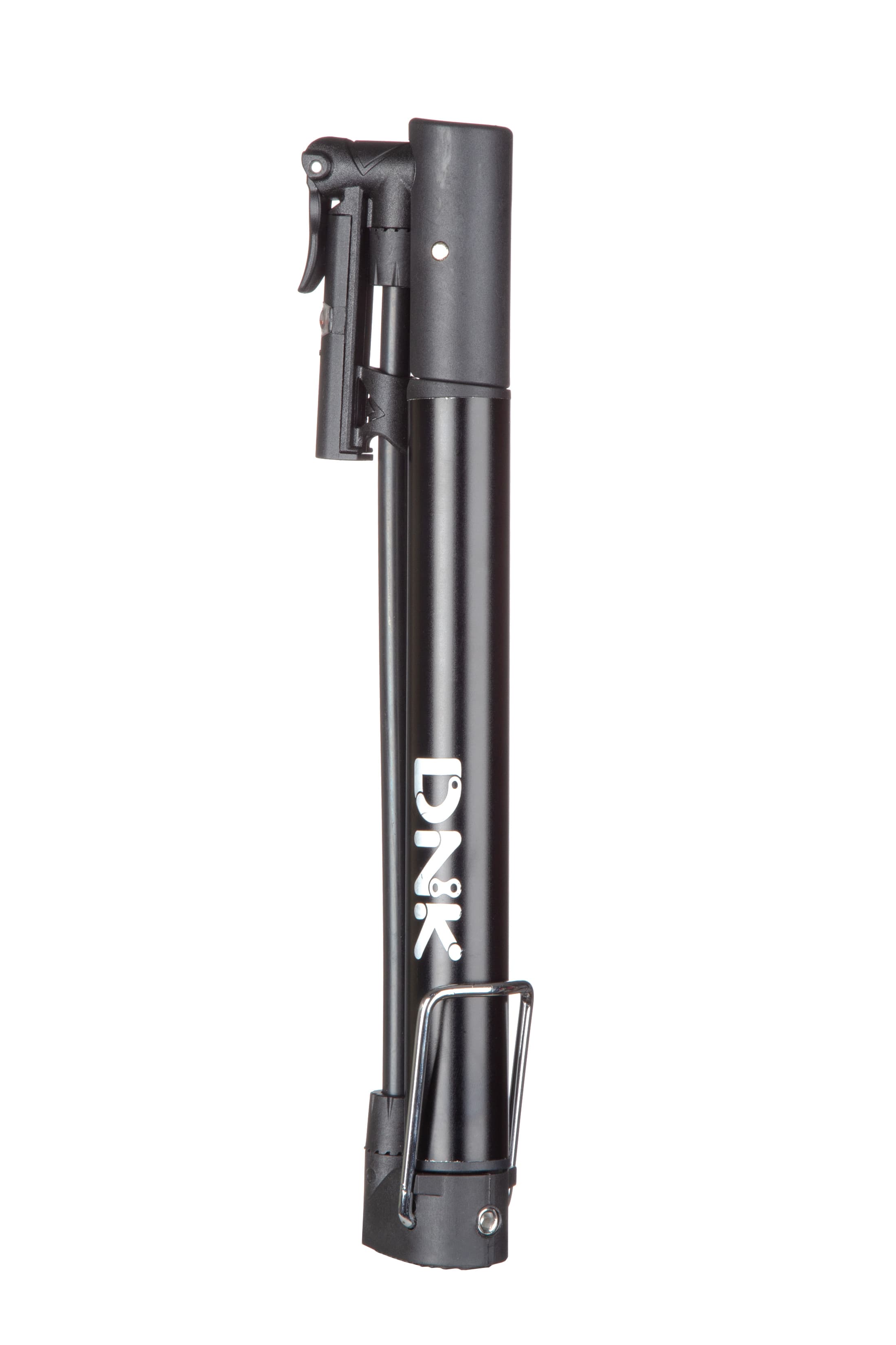 Насос компактний DNK Step 20 алюміній,  макс. тиск 80 psi, з манометром на шлангу, голівка під FV/AV