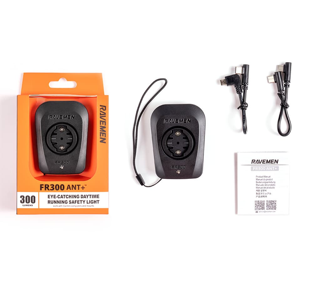 Велосипедна фара Ravemen FR300 ANT+ (300 lm, 1200 mAh) з кріпленням для Garmin — мініатюра 3