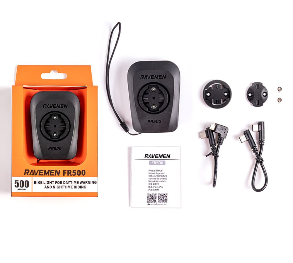 Велосипедна фара Ravemen FR500 (500 lm, 2000 mAh) з кріпленням для Garmin — мініатюра 3