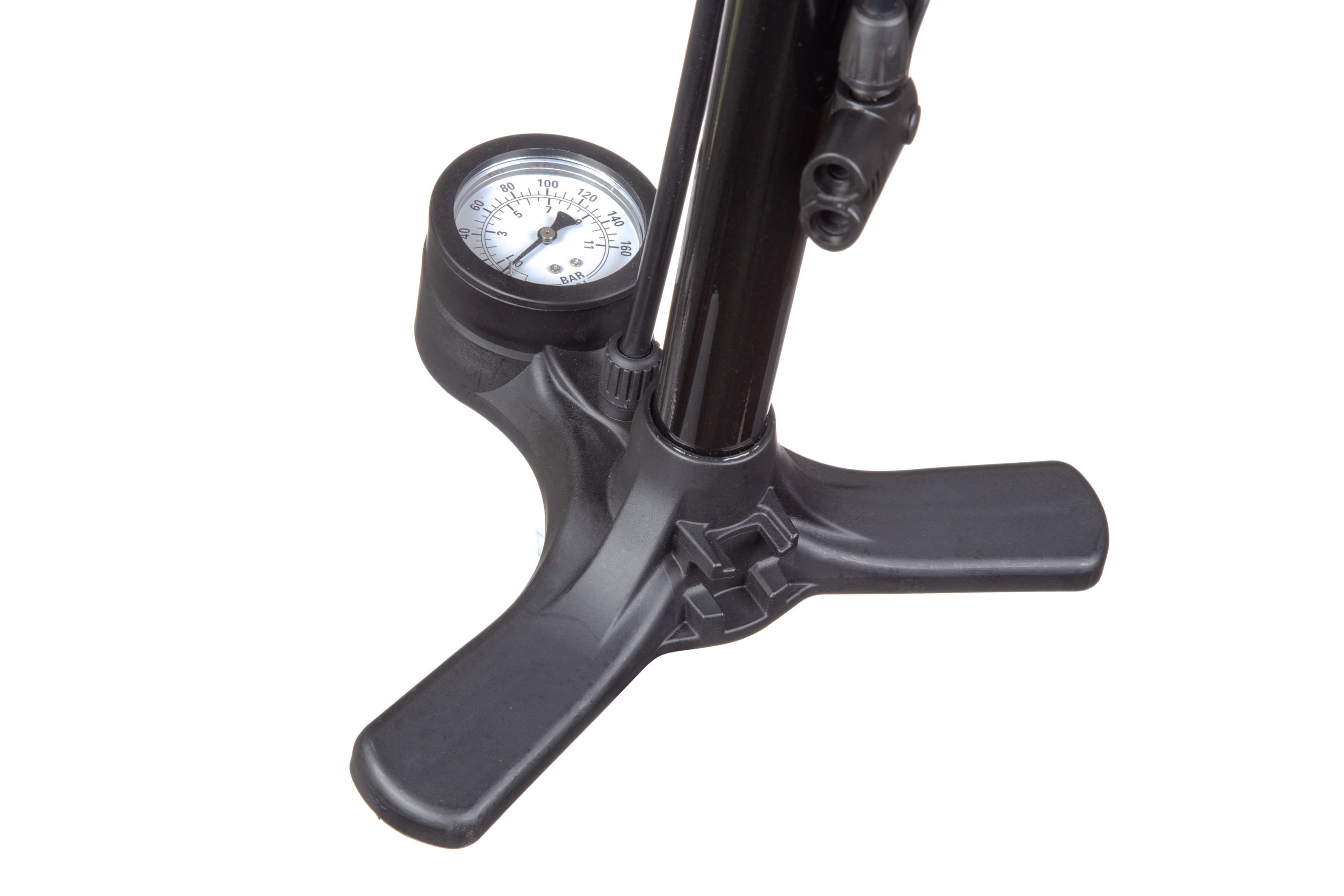 Насос підлоговий ONRIDE Flow 10 сталевий, з манометром, макс.тиск 120 PSI голівка під FV/AV — мініатюра 5