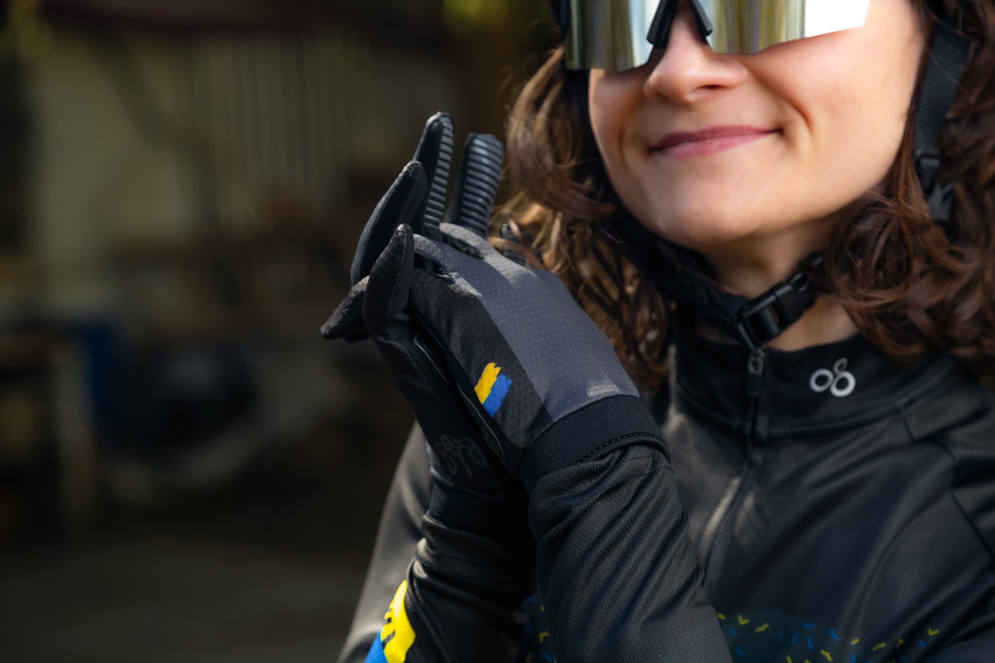 Рукавички ONRIDE Long 30 UA, сіро-чорні розмір XL — мініатюра 2