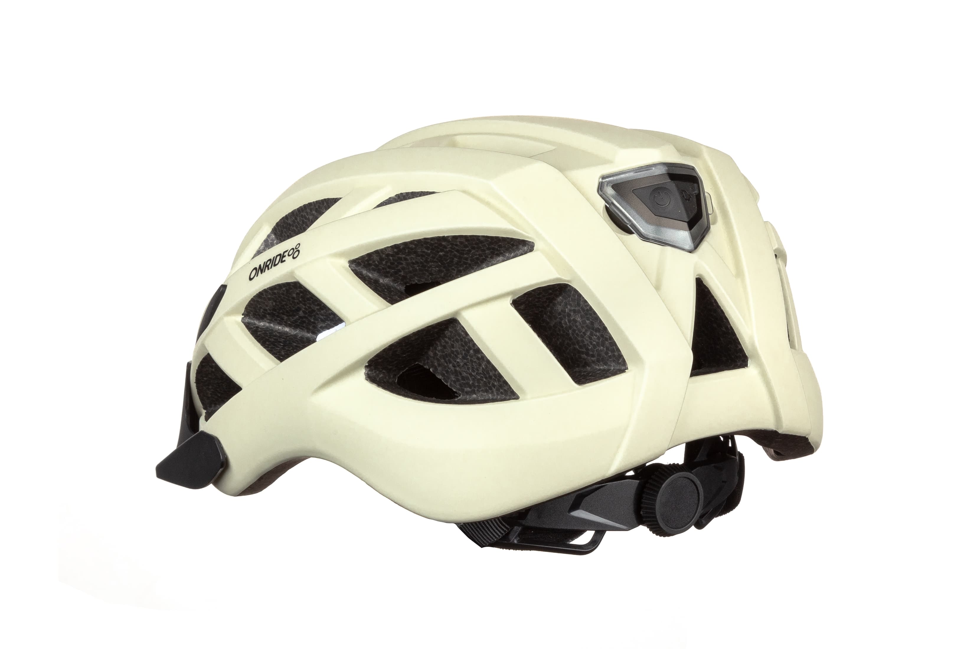 Шолом ONRIDE Muse колір слонової кістки L (58-62 см) заднє світло Type-C — мініатюра 2