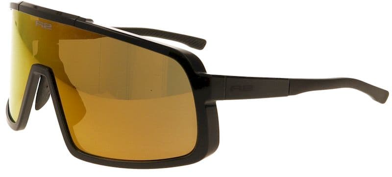 Окуляри R2 REVEL black (TR90), лінза brown, покриття gold full revo, кат. 3 — фото 1
